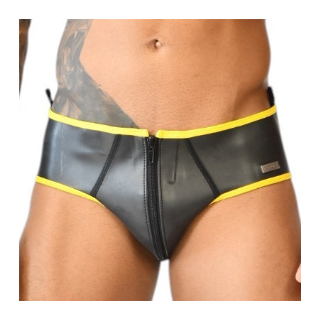 Slip en néoprène avec zip intégral XRUB Noir-Jaune