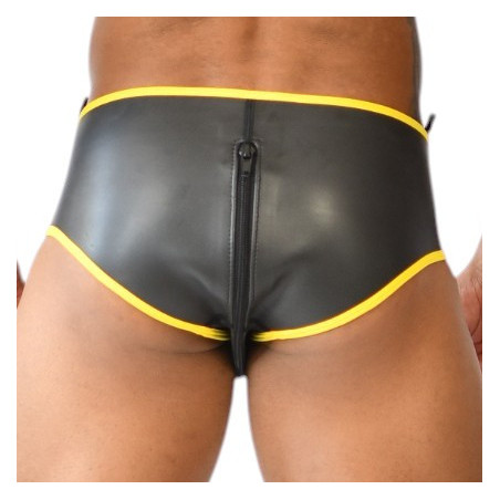 Slip en néoprène avec zip intégral XRUB Noir-Jaune
