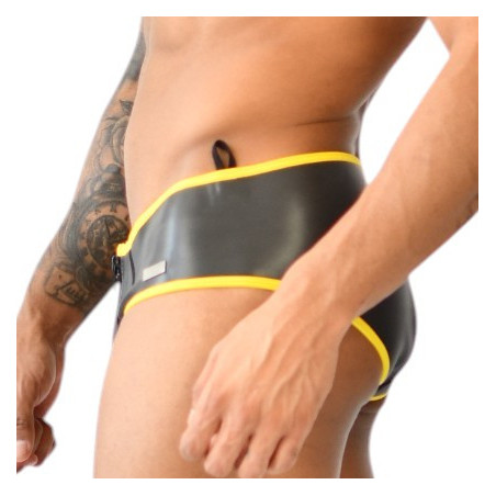 Slip en néoprène avec zip intégral XRUB Noir-Jaune
