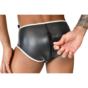 Slip en néoprène avec zip intégral XRUB Noir et Blanc