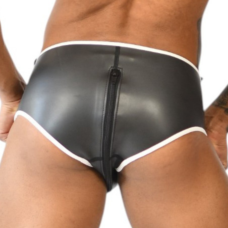 Slip en néoprène avec zip intégral XRUB Noir et Blanc