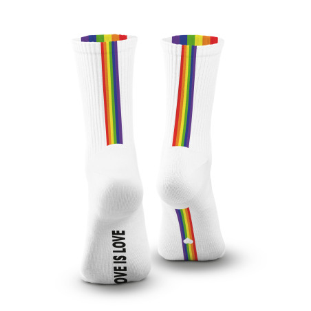 Chaussettes LOVE IS LOVE Blanches de SneakXX