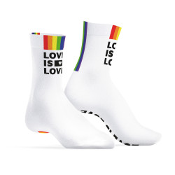Chaussettes LOVE IS LOVE Blanches de SneakXX