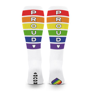 Chaussettes hautes PRIDE PROUD Blanches de SneakXX