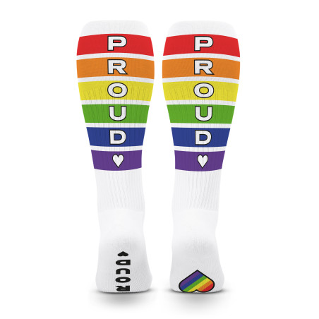 Chaussettes hautes PRIDE PROUD Blanches de SneakXX