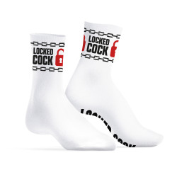 Chaussettes LOCKED COCK Blanches de SneakXX