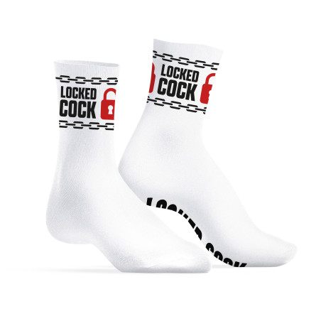Chaussettes LOCKED COCK Blanches de SneakXX
