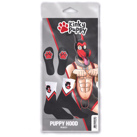 Chaussettes PUPPY HOOD Rouges par Kinky Puppy Socks