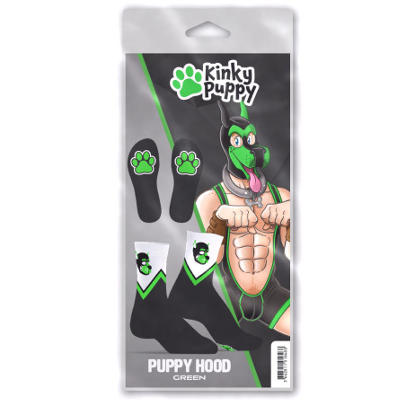 Chaussettes PUPPY HOOD Vertes par Kinky Puppy Socks