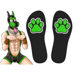 Chaussettes PUPPY HOOD Vertes par Kinky Puppy Socks 2