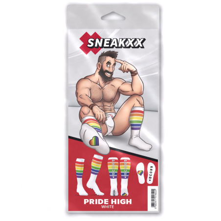 Chaussettes hautes PRIDE PROUD Blanches de SneakXX