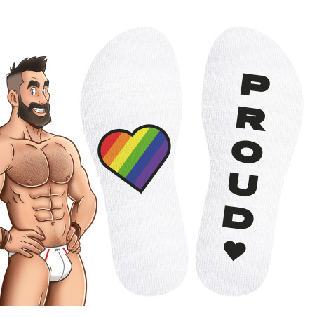 Chaussettes hautes PRIDE PROUD Blanches de SneakXX