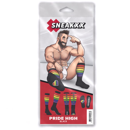 Chaussettes hautes PRIDE PROUD Noires de SneakXX