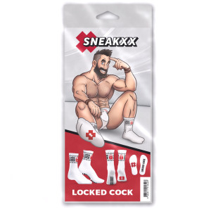 Chaussettes LOCKED COCK Blanches de SneakXX