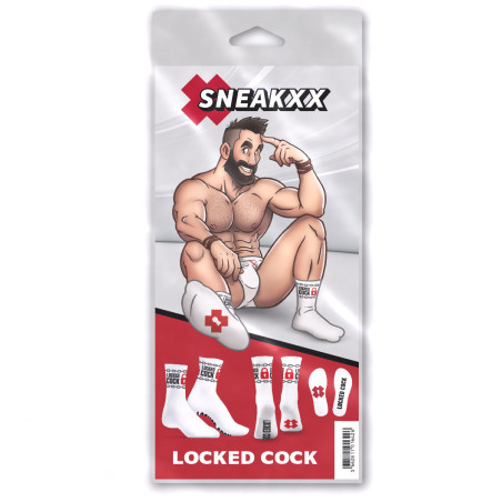 Chaussettes LOCKED COCK Blanches de SneakXX