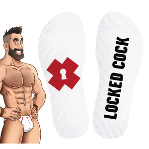 Chaussettes LOCKED COCK Blanches de SneakXX