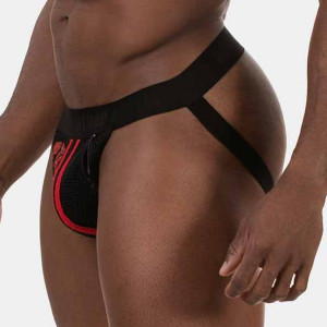 Jockstrap LET'S PLAY Noir-Rouge de Barcode Berlin