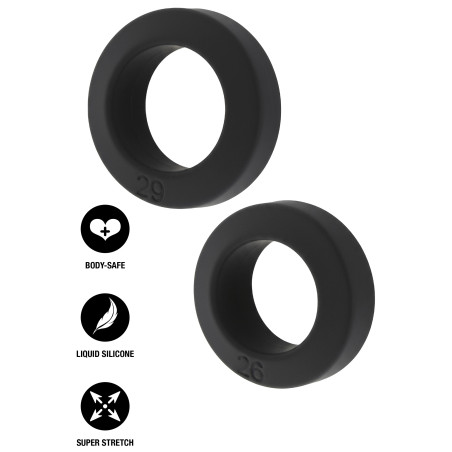 Lot de 2 Cockrings DOUBLE STACKERS de Hidden Desire