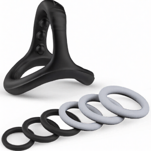 Pack 7 Cockrings FULL ERECT Noir-Gris