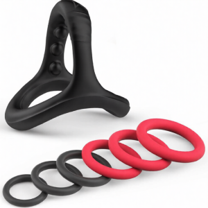 Pack 7 Cockrings FULL ERECT Noir-Rouge de CockzRing