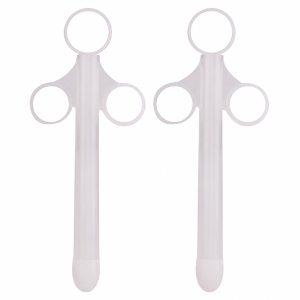 Lot de 2 Pipettes à lubrifiant SHOOT PERFECT 10ml Blanc | Insertion 10 x 1.5cm