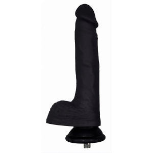 Embout Gode noir REALISTIC DICKER pour Fuck Machine 15 x 3.7cm