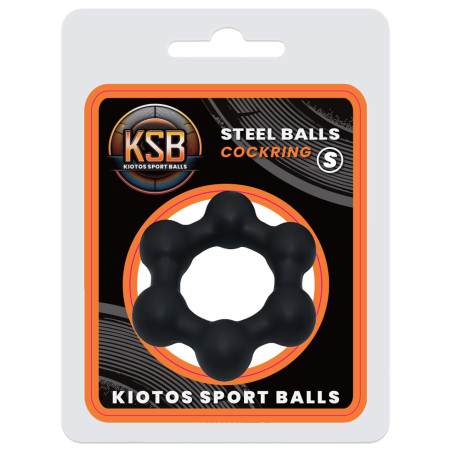 Cockring lesté STEEL BALLS S 32 mm Noir de KSB