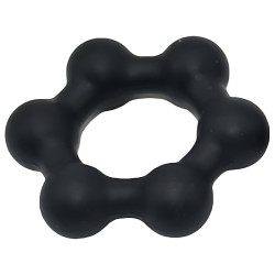 Cockring lesté STEEL BALLS S 32 mm Noir de KSB