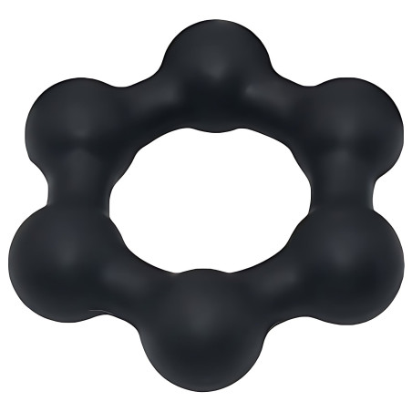 Cockring lesté STEEL BALLS S 32 mm Noir de KSB