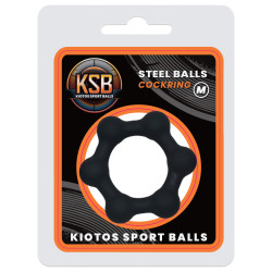 Cockring lesté STEEL BALLS M 38 mm par KSB 2