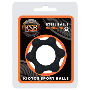 Cockring lesté STEEL BALLS M 38 mm par KSB