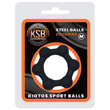 Cockring lesté STEEL BALLS M 38 mm par KSB