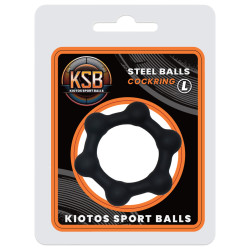 Cockring lesté STEEL BALLS L 42 mm par KSB 2