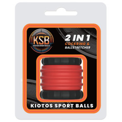 Ballstretcher 2 IN 1 32 mm et hauteur 4.7 cm de KSB Noir-Rouge 2