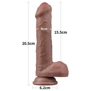 Gode réaliste BIG GLANS 16 x 4cm de LoveToy