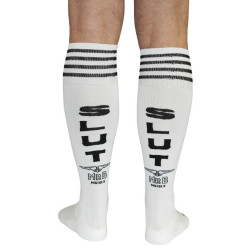 Chaussettes hautes SLUT Cruising Socks Blanches de Mr B