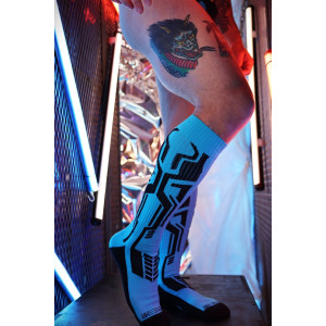 Chaussettes hautes CYBER SOCK Bleues de Breedwell