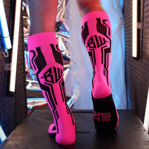 Chaussettes hautes CYBER SOCK Roses de Breedwell