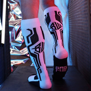 Chaussettes hautes CYBER SOCK Blanches de Breedwell
