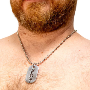 Plaque DogTag Kink SLUT de Black Label