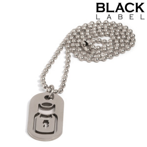 Plaque DogTag Kink BOTTLE POP 4.5 x 2.5cm
