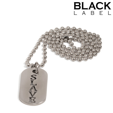 Plaque DogTag Kink SLAVE de Black Label