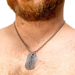 Plaque DogTag Kink SLAVE de Black Label 2