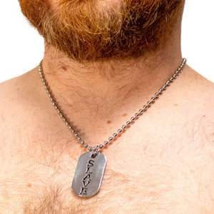 Plaque DogTag Kink SLAVE de Black Label