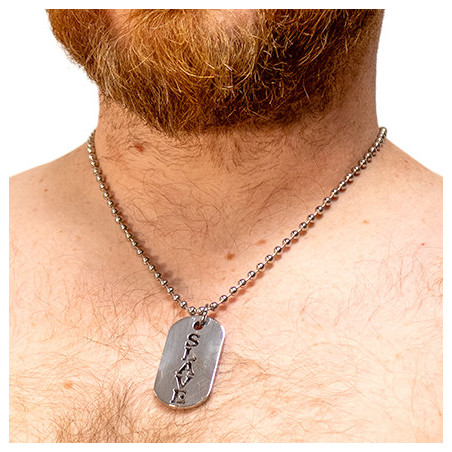 Plaque DogTag Kink SLAVE de Black Label