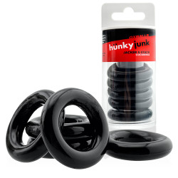 Lot de 5 Cockrings JACKER 5-STACK 22 mm Noirs de Hünkyjunk 2