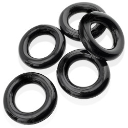 Lot de 5 Cockrings JACKER 5-STACK 22 mm Noirs de Hünkyjunk