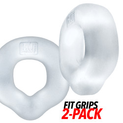 Lot de 2 Cockrings FIT GRIPS Transparents de Hünkyjunk