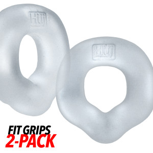 Lot de 2 Cockrings FIT GRIPS Transparents de Hünkyjunk