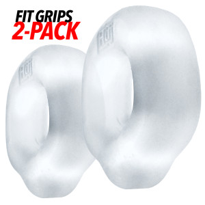 Lot de 2 Cockrings FIT GRIPS Transparents de Hünkyjunk